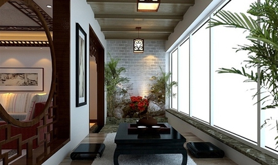 中式沉稳大宅设计欣赏阳台设计