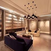 130平欧式奢华样板房欣赏客厅设计