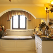 欧式风格样板房卧室浴缸