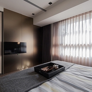 现代住宅设计效果卧室窗帘