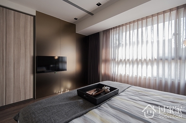 现代住宅设计效果卧室窗帘
