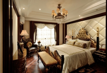 卧室窗帘装饰效果图 典雅美式风