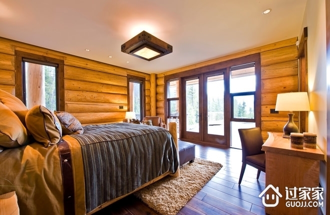 全木质美式别墅欣赏卧室设计
