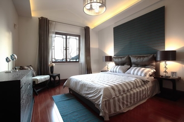 新中式时尚都市别墅欣赏卧室效果图