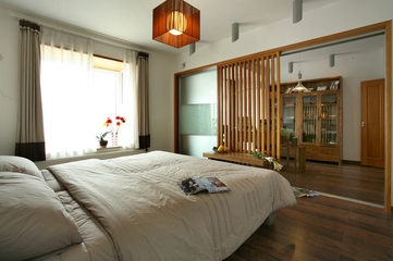 140平新中式复式楼欣赏卧室设计