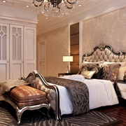 欧式奢华效果图案例欣赏卧室效果