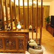 稳重中式三居室欣赏客厅