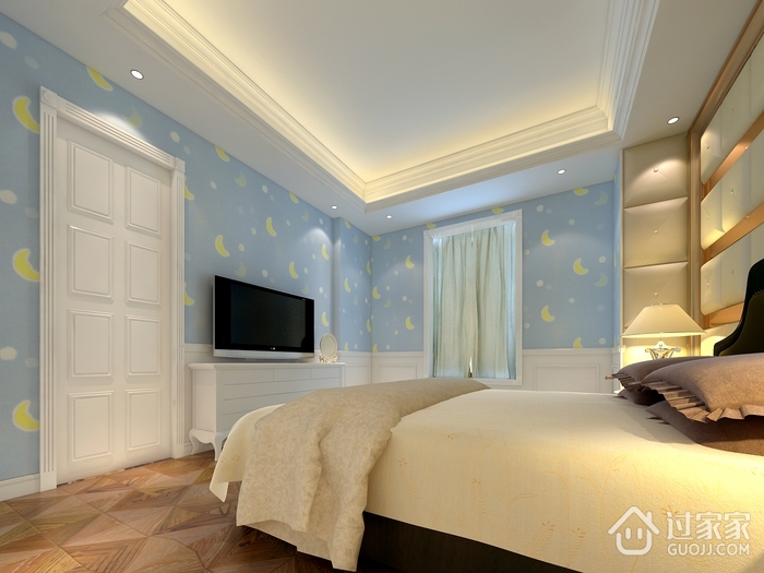 欧式风格住宅效果图设计卧室效果