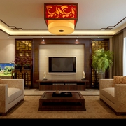 新中式雅居住宅欣赏客厅效果