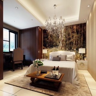 新中式风格样板房欣赏卧室设计