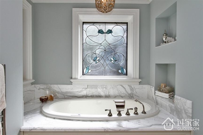 简约装饰风格复式效果图浴缸