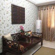 中式风效果图欣赏卧室窗帘