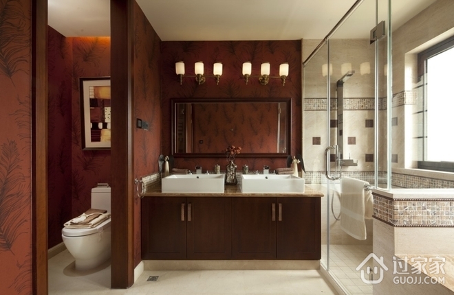 270平美式样板房别墅欣赏卫生间设计
