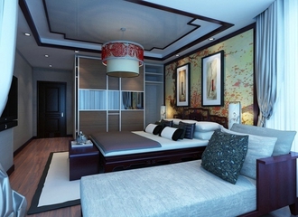 中式古典三居室欣赏卧室效果