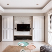 色彩淡雅现代一居室欣赏客厅设计