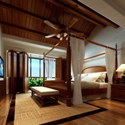 东南亚风格住宅卧室效果