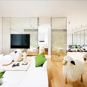 76平白色现代住宅欣赏客厅效果