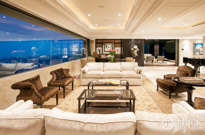 现代顶级奢华古典公寓欣赏客厅陈设