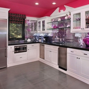 粉色女士住宅欣赏厨房