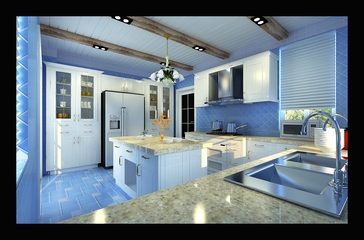 地中海风格设计样板房欣赏厨房效果图