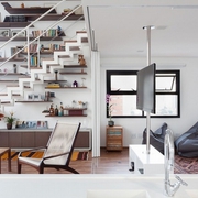 白色现代复式公寓欣赏客厅效果