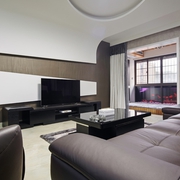 现代墨色流畅空间欣赏客厅效果图设计