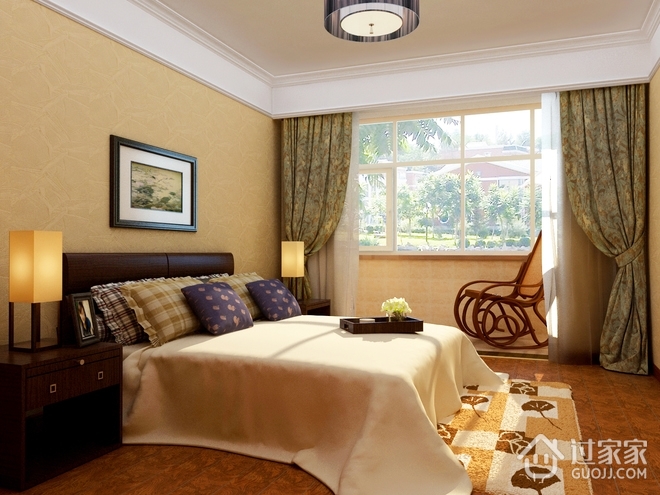 现代中式温馨住宅欣赏卧室