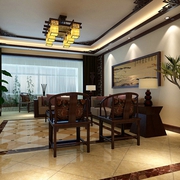 中式风格淡雅效果图欣赏客厅设计