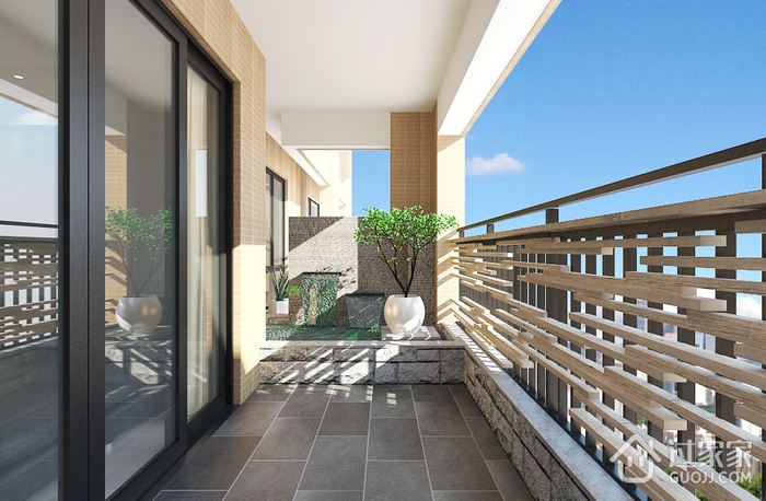 白色现代风格案例欣赏阳台