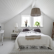 白色浪漫北欧别墅欣赏卧室