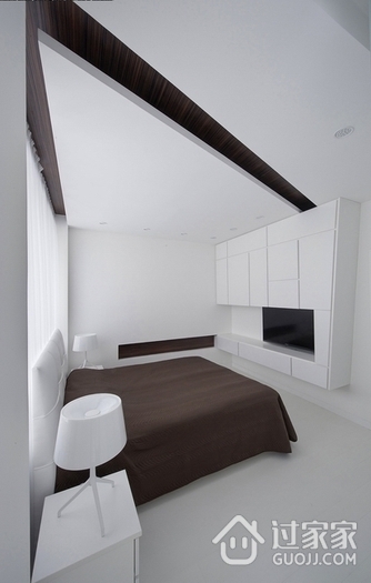 白色现代68平住宅欣赏卧室设计
