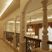 欧式风复式别墅效果二楼走廊设计