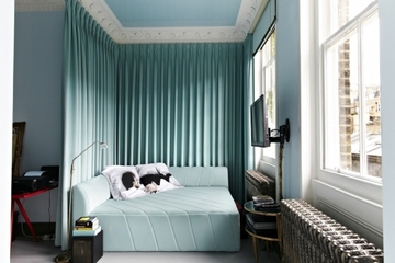 淡蓝色艺术现代住宅欣赏卧室局部