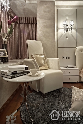 新古典风复式设计卧室单人沙发