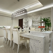 美式奢华空间效果图欣赏客厅餐厅设计
