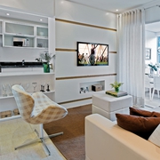 白色现代一居室欣赏客厅设计