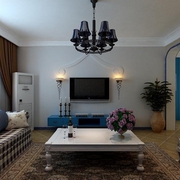 地中海效果图案例欣赏客厅设计