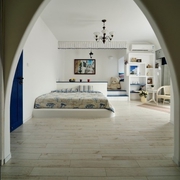 白色地中海住宅欣赏卧室