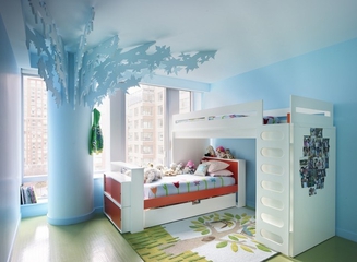 白色北欧风效果图欣赏卧室陈设