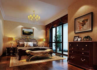 110平中式风格住宅欣赏卧室