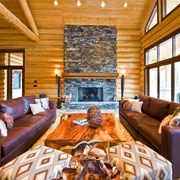 美式纯木住宅欣赏客厅设计图