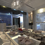 灰色调现代三居室欣赏餐厅设计