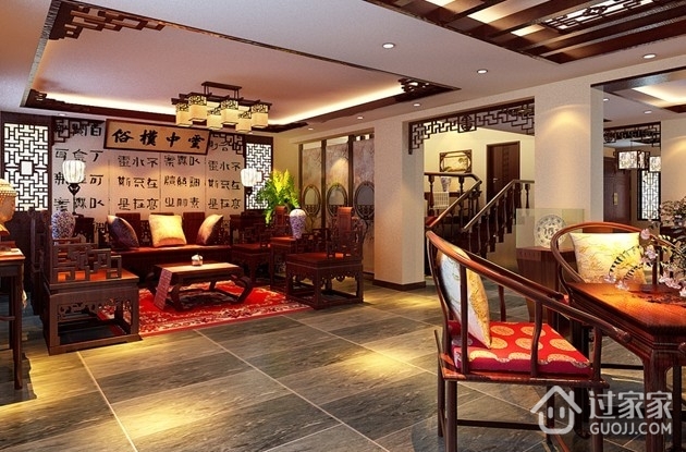 中式古朴住宅欣赏客厅设计图