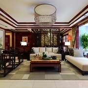 韵味十足中式三居欣赏客厅设计