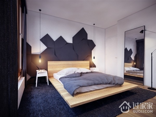 现代卧室背景墙效果图 个性魅力