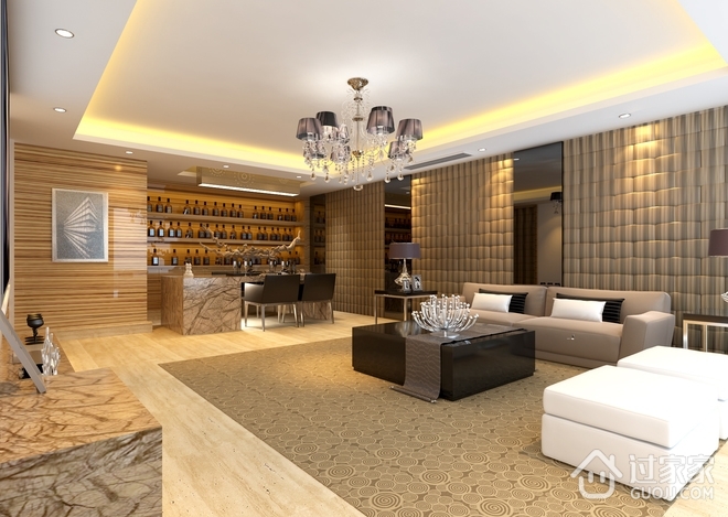 127平奢华欧式住宅欣赏客厅设计