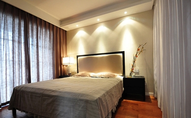 110平静谧新中式住宅欣赏卧室