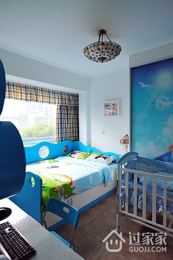 87平蓝色地中海案例欣赏儿童房