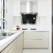 76平白色现代两居室欣赏厨房陈设设计