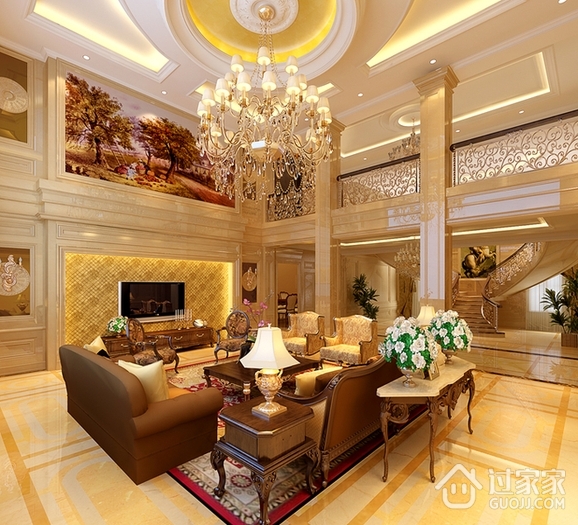 欧式奢华典雅别墅欣赏客厅设计